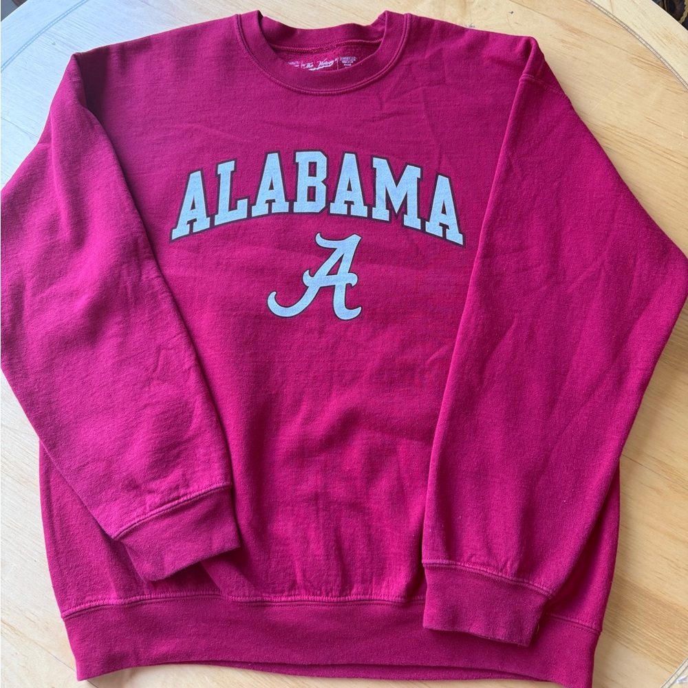 Alabama Men's Crimson Crew Neck Sweatshirt